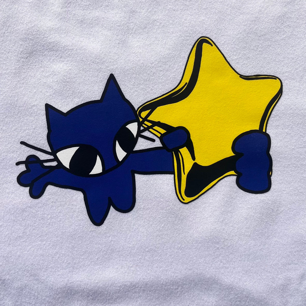 STAR CAT TEE - WHITE